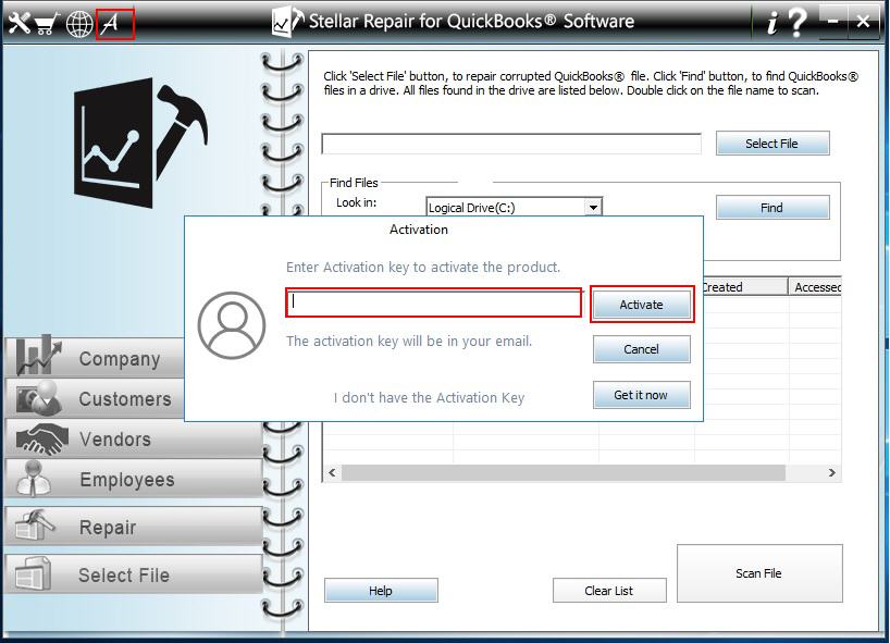 install quickbooks with product key